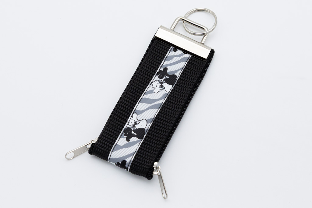 Schlüsselband mit Geheimfach Hamburg Katzenpaar schwarz/weiß