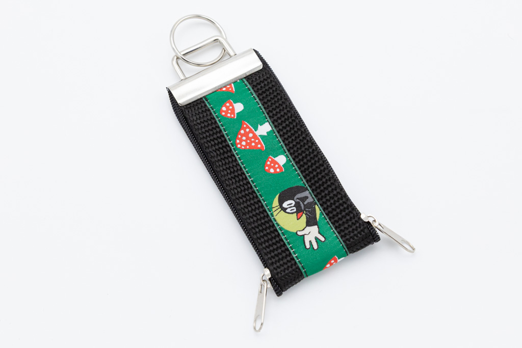 Schlüsselband mit Geheimfach Maulwurf Pauli Fliegenpilze